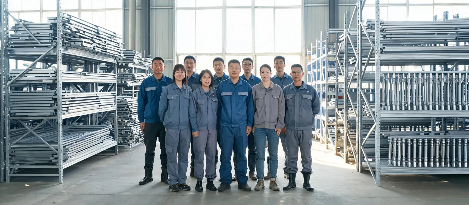 Fortress Railing production and field team on factory floor