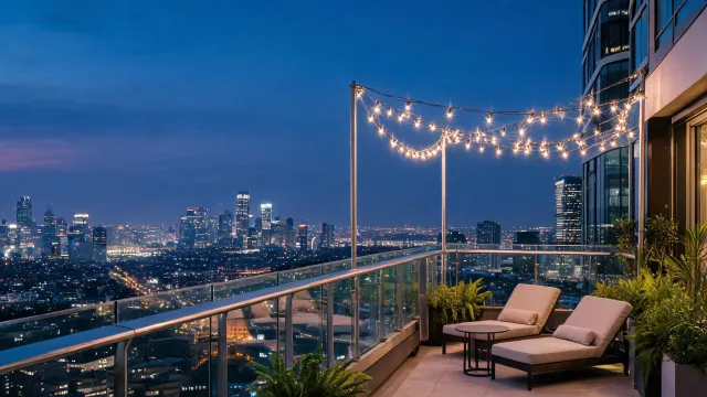 Hospitality terrace glass railing