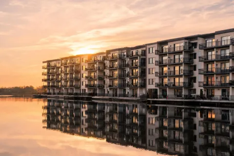 Lakeside multi-family balcony rails
